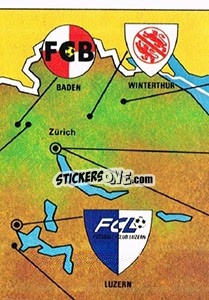 Sticker Map - Football Switzerland 1979-1980 - Panini