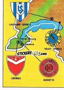 Sticker Map - Football Switzerland 1979-1980 - Panini