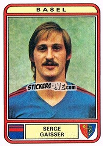 Sticker Serge Gaisser - Football Switzerland 1979-1980 - Panini