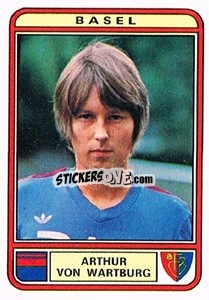 Cromo Arthur von Wartburg - Football Switzerland 1979-1980 - Panini