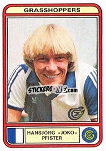 Cromo Hansjorg Pfister - Football Switzerland 1979-1980 - Panini