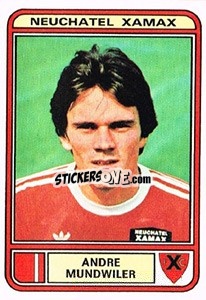 Sticker Andre Mundwiler - Football Switzerland 1979-1980 - Panini
