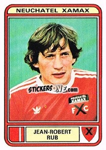 Figurina Jean-Robert Rub - Football Switzerland 1979-1980 - Panini