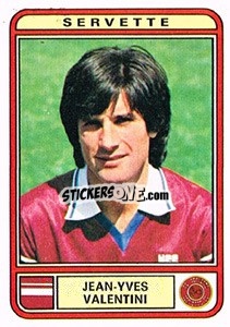 Cromo Jean-Yves Valentini - Football Switzerland 1979-1980 - Panini