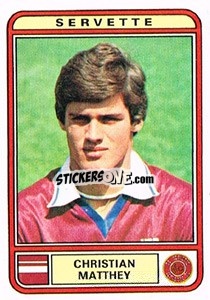 Cromo Christian Matthey - Football Switzerland 1979-1980 - Panini