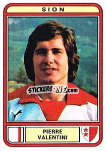 Cromo Pierre Valentini - Football Switzerland 1979-1980 - Panini