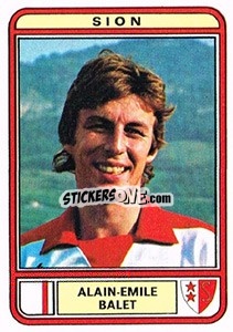 Sticker Alain-Emile Balet - Football Switzerland 1979-1980 n. 185 - Panini