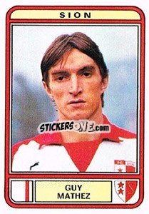Figurina Guy Mathez - Football Switzerland 1979-1980 - Panini