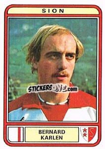 Sticker Bernard Karlen - Football Switzerland 1979-1980 - Panini