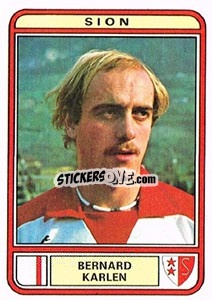 Sticker Bernard Karlen - Football Switzerland 1979-1980 n. 192 - Panini