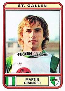 Figurina Martin Gisinger - Football Switzerland 1979-1980 n. 202 - Panini