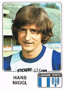 Sticker Hans Niggl - Football Switzerland 1978-1979 - Panini