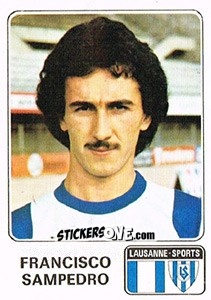 Sticker Francisco Sampedro - Football Switzerland 1978-1979 n. 77 - Panini