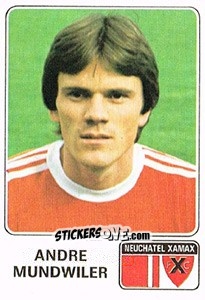Sticker Andre Mundwiler - Football Switzerland 1978-1979 n. 92 - Panini