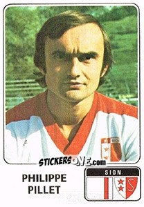 Figurina Philippe Pillet - Football Switzerland 1978-1979 - Panini