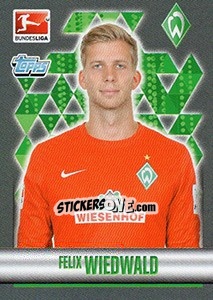 Sticker Felix Wiedwald - German Football Bundesliga 2015-2016 - Topps
