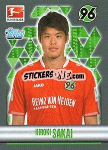 Cromo Hiroki Sakai - German Football Bundesliga 2015-2016 - Topps