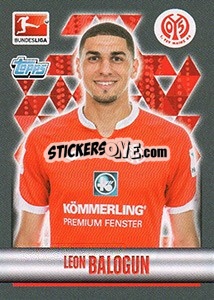 Sticker Leon Balogun - German Football Bundesliga 2015-2016 - Topps