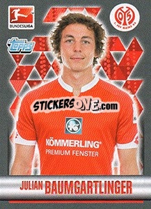 Sticker Julian Baumgartlinger - German Football Bundesliga 2015-2016 - Topps