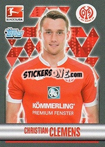Sticker Christian Clemens - German Football Bundesliga 2015-2016 - Topps