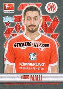 Sticker Yunus Malli - German Football Bundesliga 2015-2016 - Topps