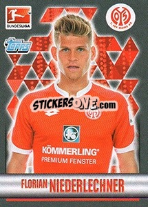 Sticker Florian Niederlechner - German Football Bundesliga 2015-2016 - Topps