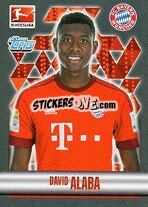 Sticker David Alaba - German Football Bundesliga 2015-2016 - Topps