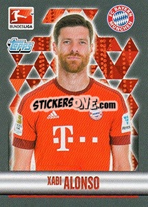 Sticker Xabi Alonso - German Football Bundesliga 2015-2016 - Topps