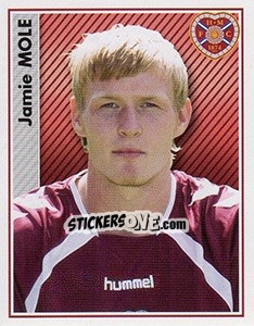 Sticker Jamie Mole - Scottish Premier League 2006-2007 n. 202 - Panini