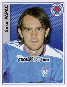 Figurina Sasa Papac - Scottish Premier League 2006-2007 - Panini