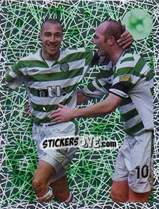 Sticker Henrik Larsson / John Hartson - Scottish Premier League 2006-2007 n. 439 - Panini