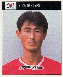 Cromo Yoon Denk Yeo - World Cup 1990 - Orbis