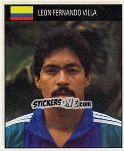 Cromo Leon Fernando Villa - World Cup 1990 - Orbis