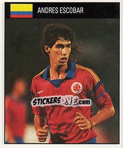 Sticker Andres Escobar - World Cup 1990 - Orbis