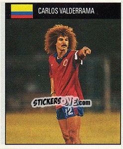 Cromo Carlos Valderrama - World Cup 1990 - Orbis