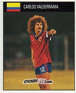 Cromo Carlos Valderrama - World Cup 1990 - Orbis