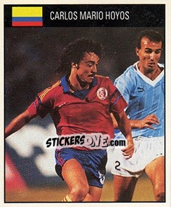 Cromo Carlos Mario Hoyos - World Cup 1990 - Orbis