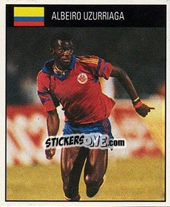 Cromo Albeiro Uzurriaga - World Cup 1990 - Orbis