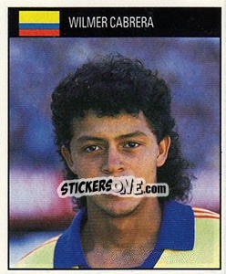 Cromo Wilmer Cabrera - World Cup 1990 - Orbis