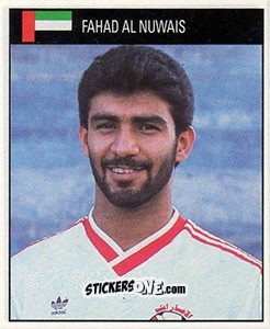 Sticker Fahad Al Nuwais - World Cup 1990 - Orbis