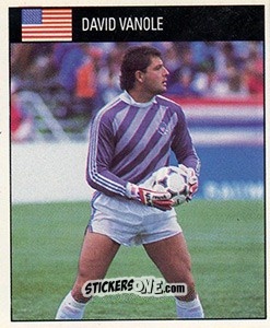 Cromo David Vanole - World Cup 1990 - Orbis