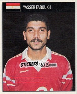 Sticker Yasser Faroukh - World Cup 1990 - Orbis