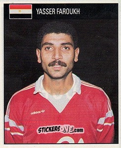 Sticker Yasser Faroukh - World Cup 1990 n. 499 - Orbis