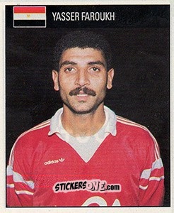 Sticker Yasser Faroukh - World Cup 1990 - Orbis