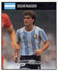 Cromo Oscar Ruggeri - World Cup 1990 - Orbis