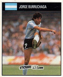 Sticker Jorge Burruchaga - World Cup 1990 n. 7 - Orbis