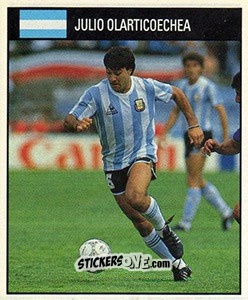 Cromo Julio Olarticoechea - World Cup 1990 n. 9 - Orbis