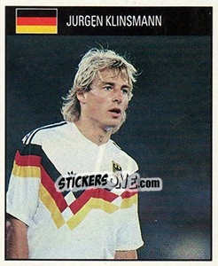 Sticker Jurgen Klinsmann - World Cup 1990 - Orbis