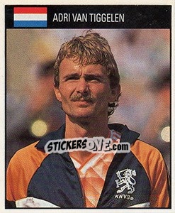 Sticker Adri Van Tiggelen - World Cup 1990 - Orbis