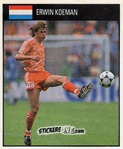 Cromo Erwin Koeman - World Cup 1990 n. 135 - Orbis